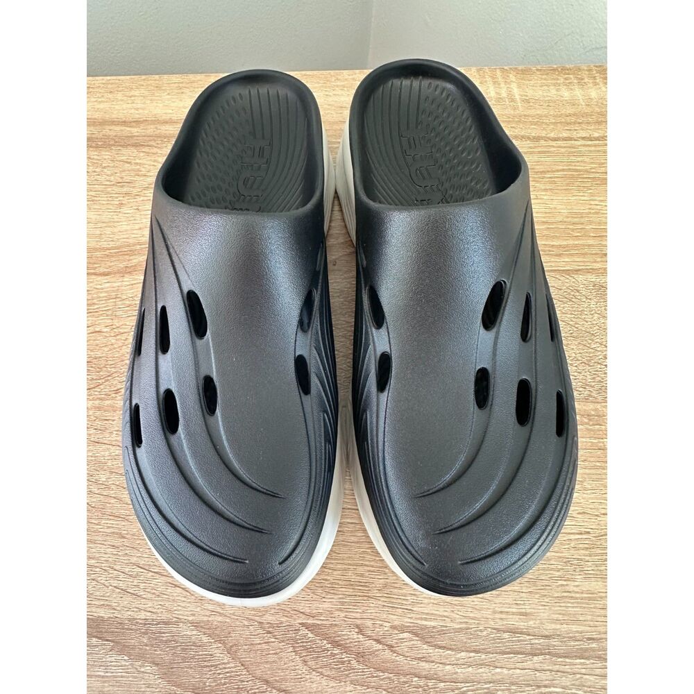 Hunter Women's Geena Waterproof Clogs Black & White Slip-On Garden Shoes Size 8 - Picture 10 of 10